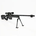 AirsoftEra 12 Zoll Nicht-Funktions-Spielfigur Dummy Modellbausatz 1:6 L96 Metallpistole Schwarz