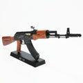 AirsoftEra 12 Zoll Nicht-Funktions-Spielfigur Dummy Modellbausatz 1:6 AK47 Scharfschützengewehr Schwarz/Braun