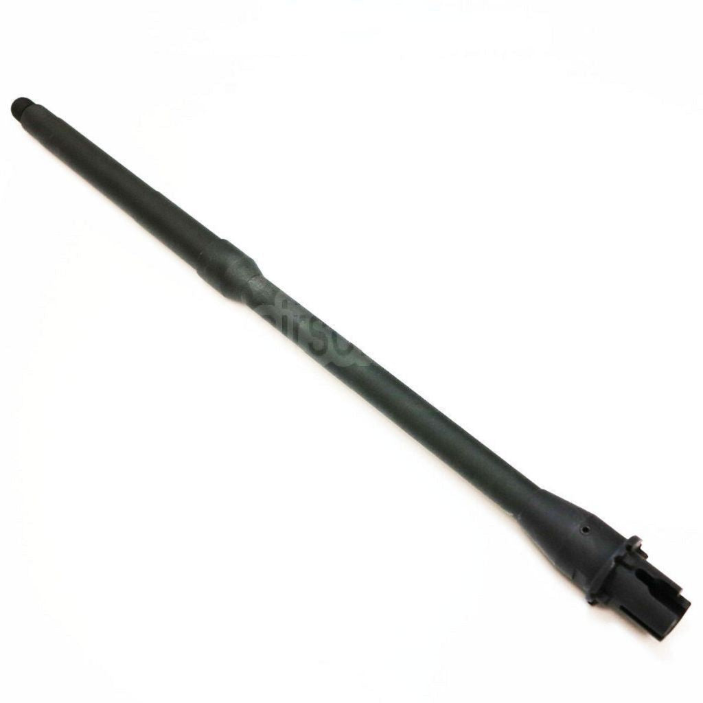 5KU 405mm 16 Zoll Aluminium Außenlauf Mid Length -14mm CCW Gegen den Uhrzeigersinn Geeignet für M4 M16 Serie AEG Gewehre Airsoft Schwarz