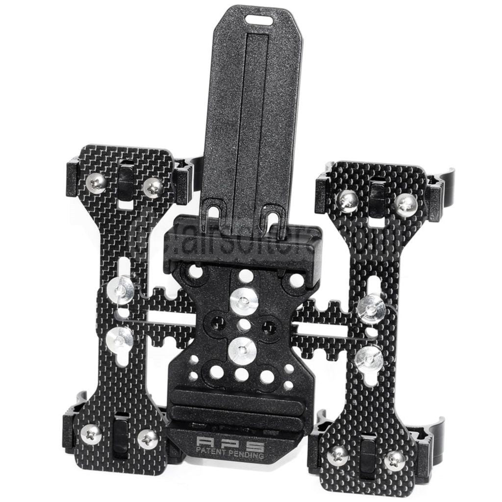 APS 2x Quad-Load Schrotpatronen Caddy System mit Gürtelschlaufe Geeignet für CAM870 Schrotflinte Schrotpatronen Schwarz