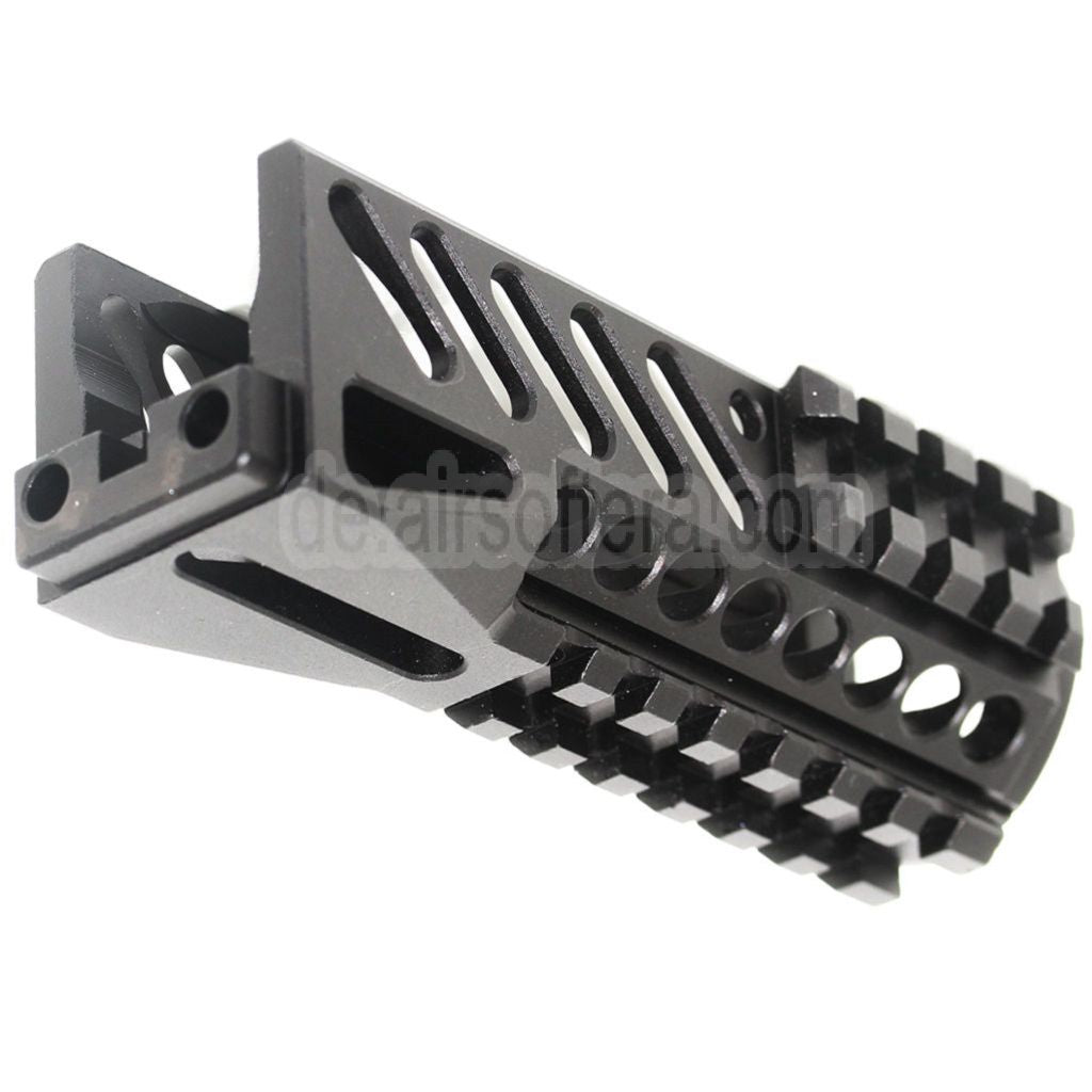 AirsoftEra 130mm CNC Aluminium Untere Handschutz Schienen System Geeignet für Tokyo Marui CYMA GHK LCT E&L AKS74U Serie AEG GBB Gewehre Schwarz