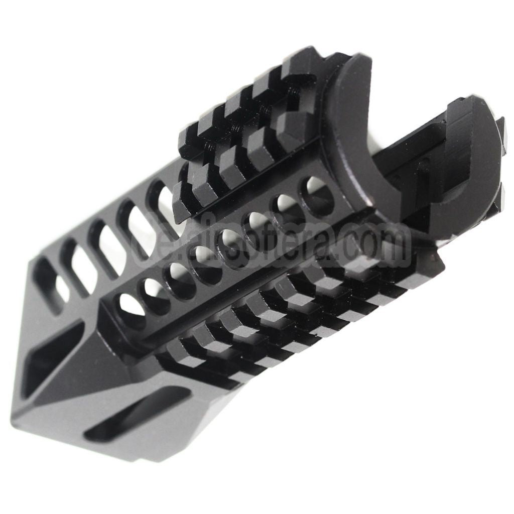 AirsoftEra 130mm CNC Aluminium Untere Handschutz Schienen System Geeignet für Tokyo Marui CYMA GHK LCT E&L AKS74U Serie AEG GBB Gewehre Schwarz