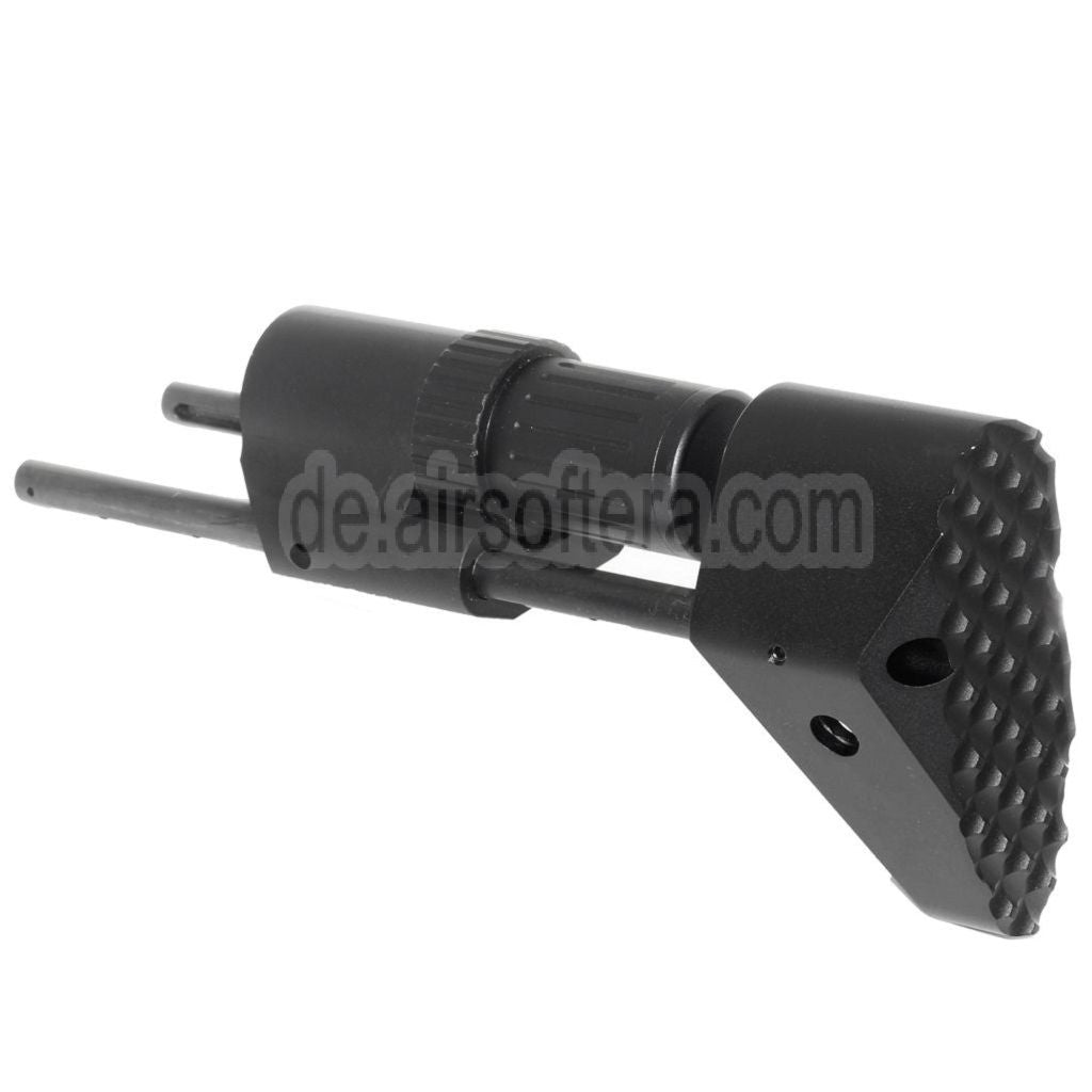 5KU PDW Einziehbarer Schaft Geeignet für Tokyo Marui M4 M16 Serie AEG Gewehre Airsoft Schwarz