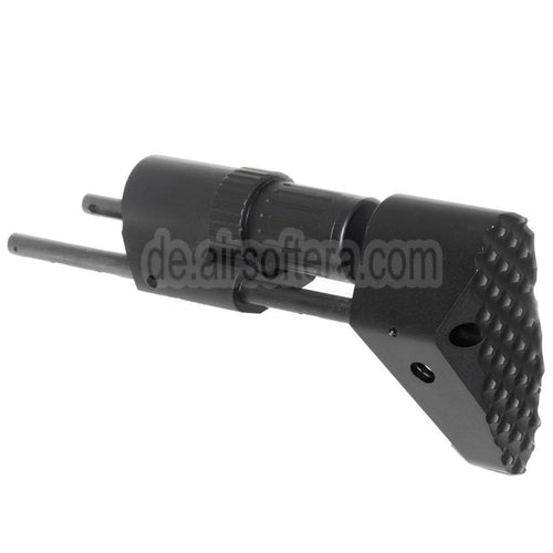 5KU PDW Einziehbarer Schaft Geeignet für Tokyo Marui M4 M16 Serie AEG Gewehre Airsoft Schwarz