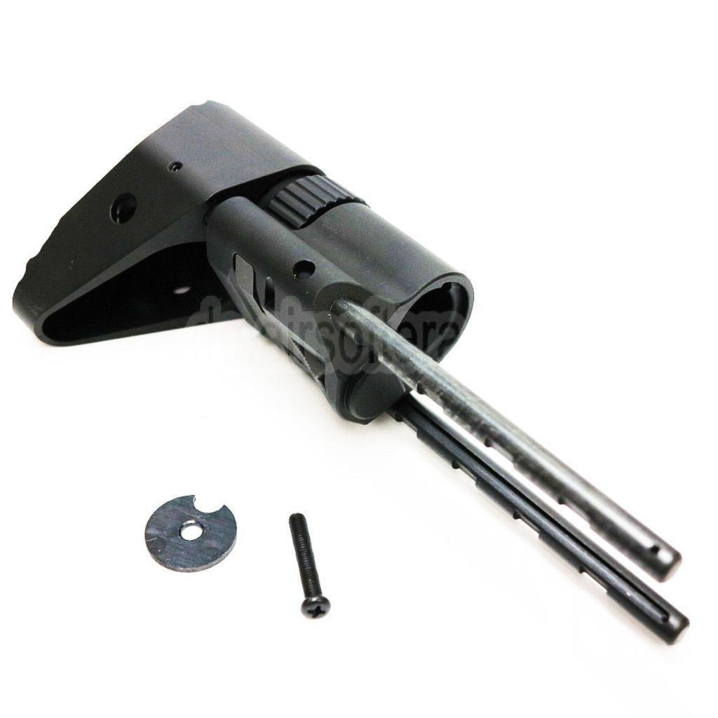 5KU PDW Einziehbarer Schaft Geeignet für Tokyo Marui M4 M16 Serie AEG Gewehre Airsoft Schwarz