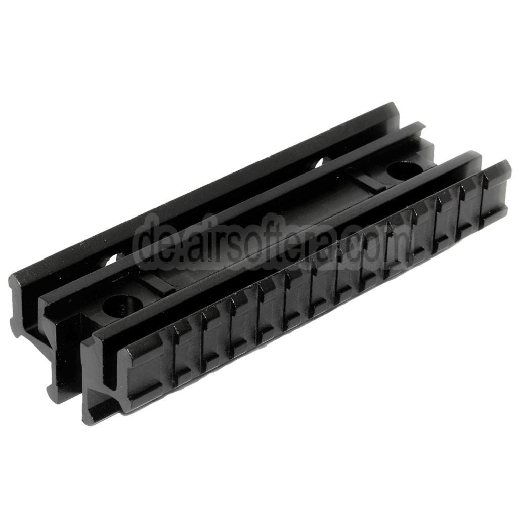 AirsoftEra Taktische Tri-Rail Montagebasis geeignet für 20mm Schienensystemgewehre schwarz