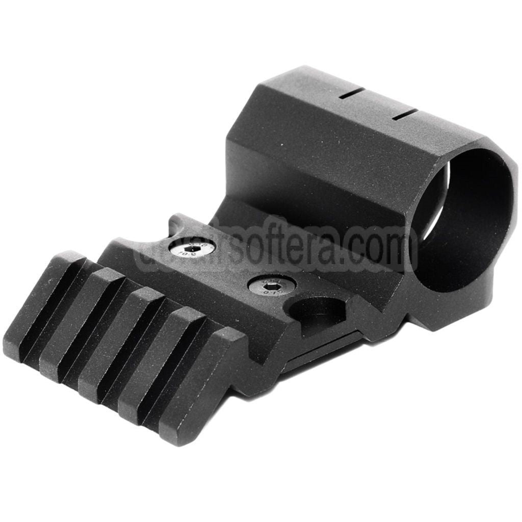 AirsoftEra Versetzte 20mm Schienenhalterung und 1/25mm Taschenlampenhalterung schwarz