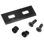 AirsoftEra Versetzte 20mm Schienenhalterung und 1/25mm Taschenlampenhalterung schwarz