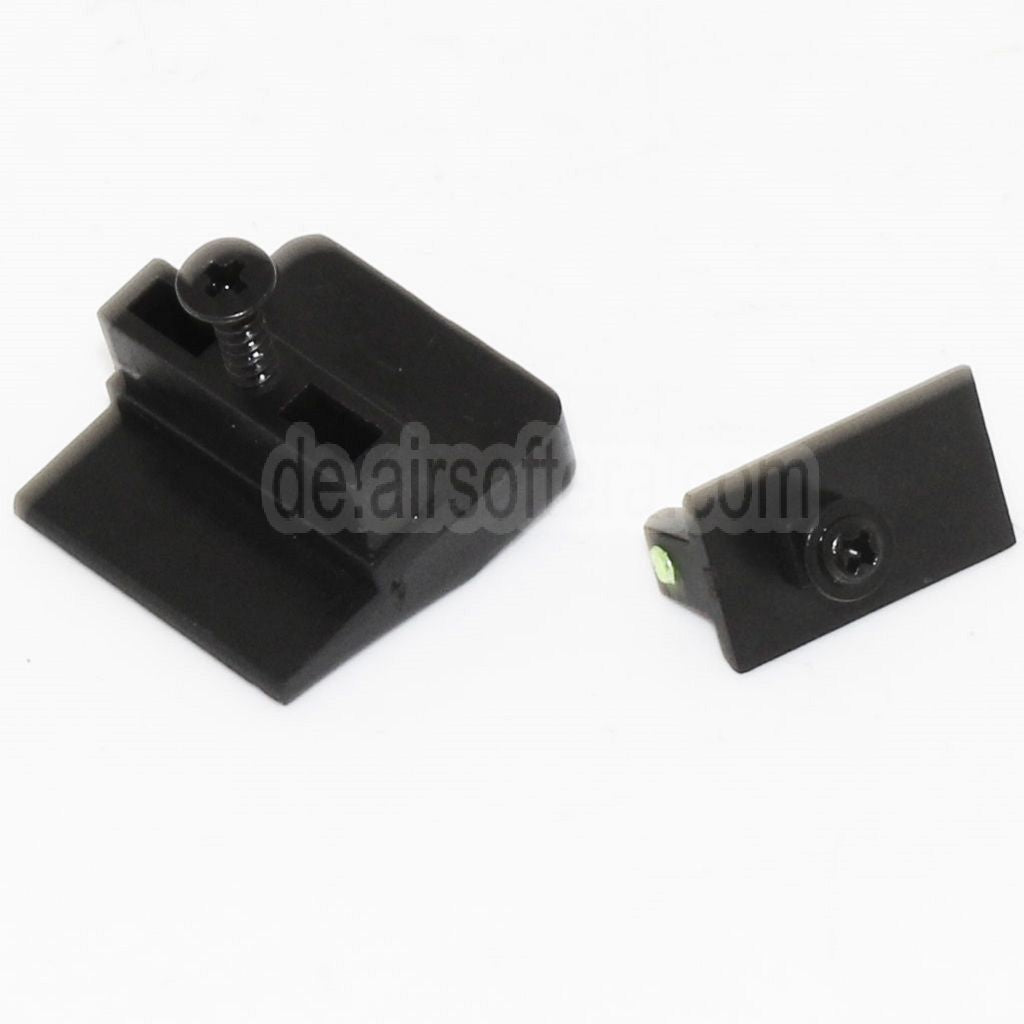 DOUBLE BELL Fiberglasvisier Korn Kimme Geeignet für DOUBLE BELL WE Tokyo Marui G17 Pistolen Airsoft