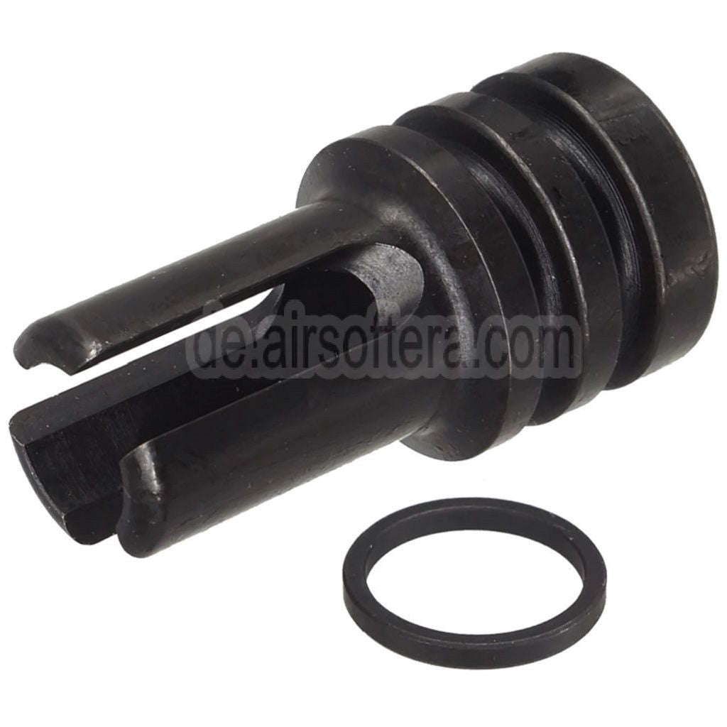 G&P AR15 601 Stil 3-Polig Duck Bill Stil Stahl Feuerdämpfer -14mm CCW gegen den Uhrzeigersinn Gewinde Schwarz