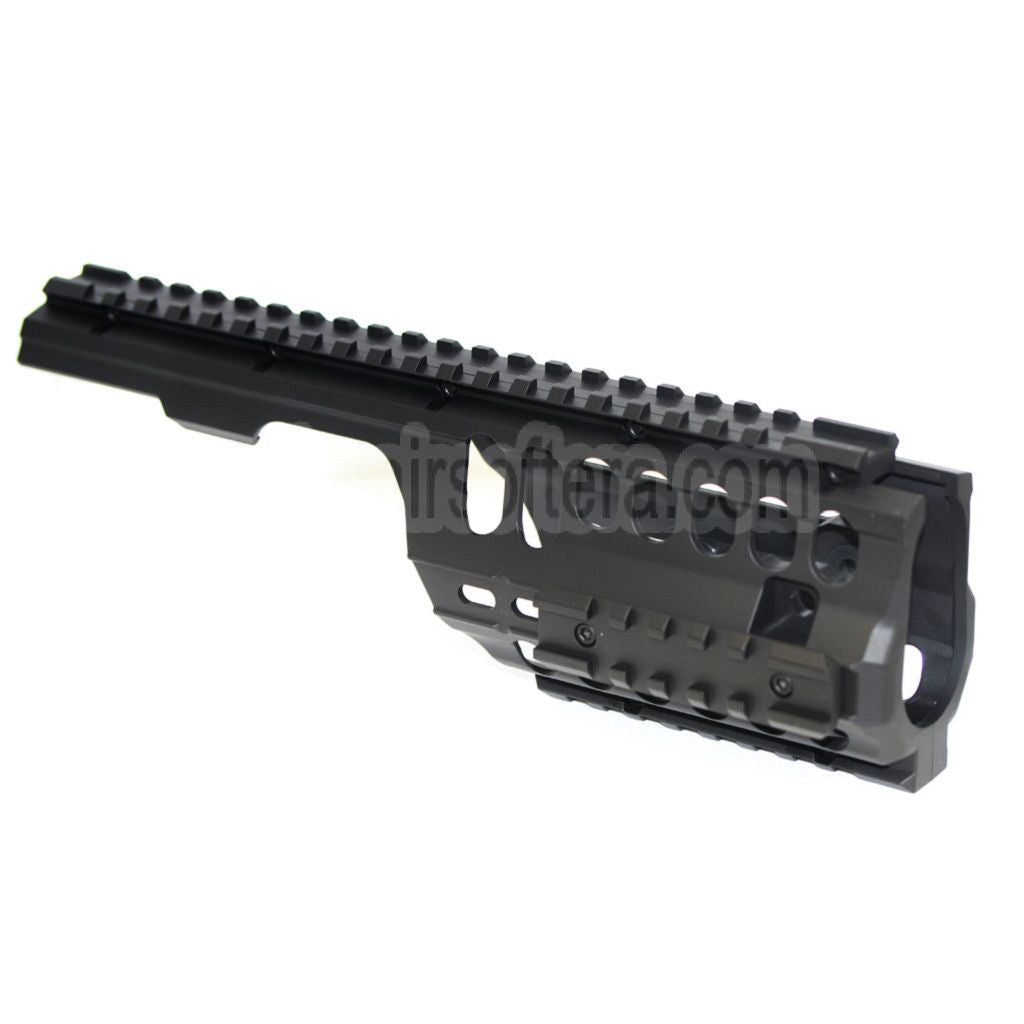 AirsoftEra Leichtgewicht 250mm Handschutz Schienen System Geeignet für Tokyo Marui MP5K / MP5K PDW Gewehre Schwarz