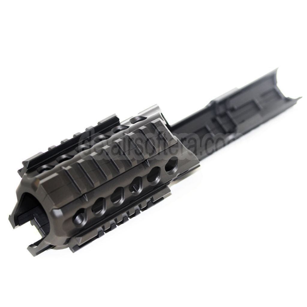 AirsoftEra Leichtgewicht 250mm Handschutz Schienen System Geeignet für Tokyo Marui MP5K / MP5K PDW Gewehre Schwarz