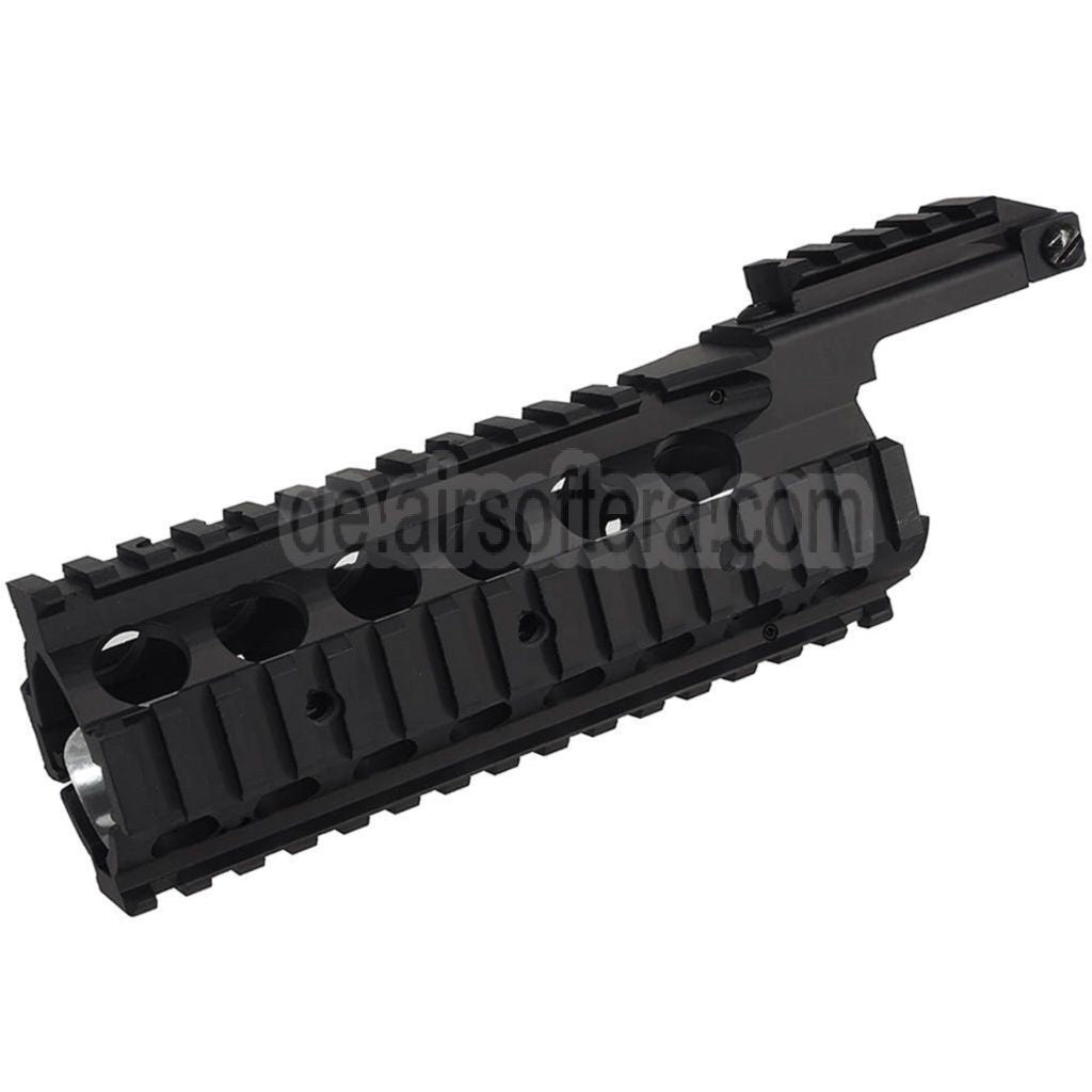 AirsoftEra 210mm Aluminum KAC Stil RAS II Handschutz Schienen System geeignet für M4 M16 Serie AEG Gewehre Schwarz