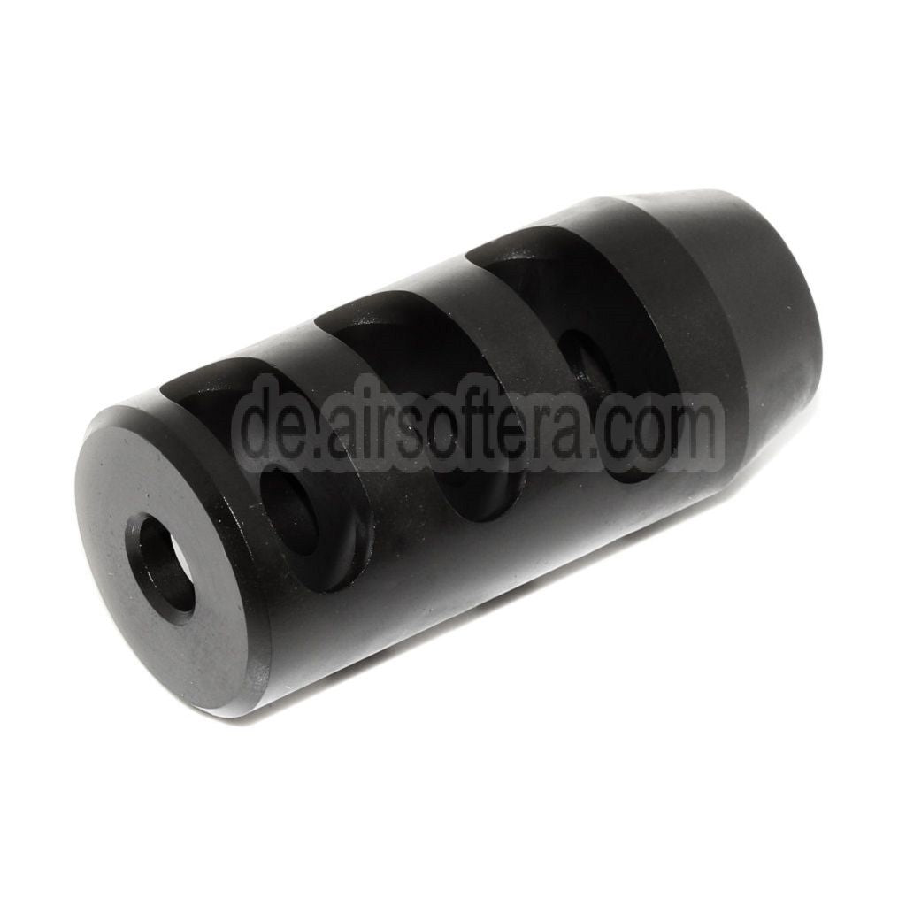 King Arms 68mm M700 Taktisch Round Mündungsfeuerdämpfer Geeignet für -14mm CCW Gegen den Uhrzeigersinn Lauf Gewehre Airsoft Schwarz