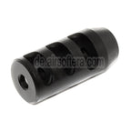 King Arms 68mm M700 Taktisch Round Mündungsfeuerdämpfer Geeignet für -14mm CCW Gegen den Uhrzeigersinn Lauf Gewehre Airsoft Schwarz