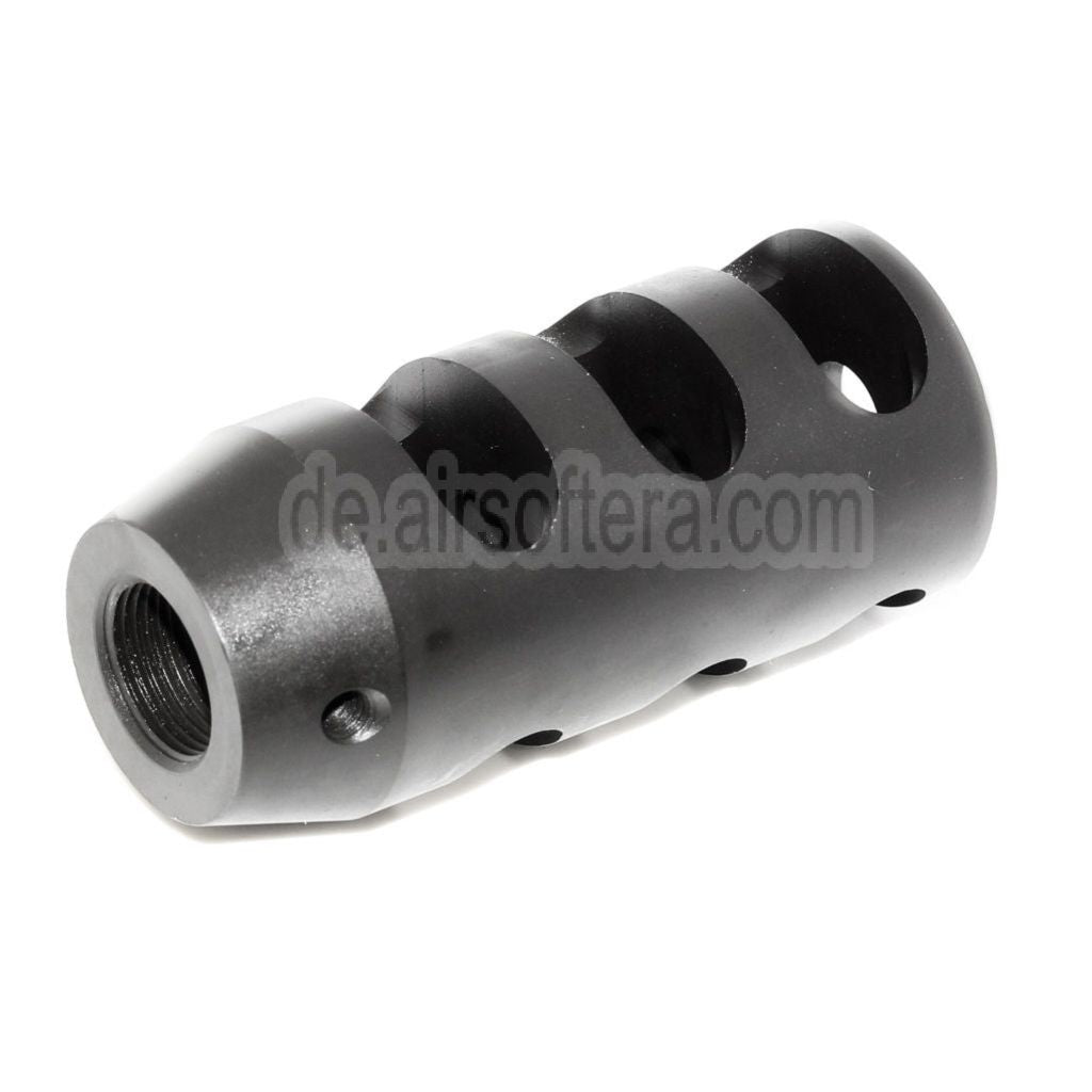 King Arms 68mm M700 Taktisch Round Mündungsfeuerdämpfer Geeignet für -14mm CCW Gegen den Uhrzeigersinn Lauf Gewehre Airsoft Schwarz