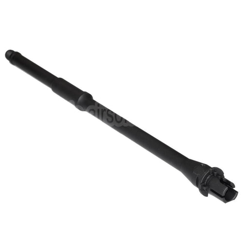 5KU 420mm 16 Zoll Aluminium Mid Length Außenlauf -14mm CCW Gegen den Uhrzeigersinn Geeignet für M4 M16 Serie AEG Gewehre Airsoft Schwarz