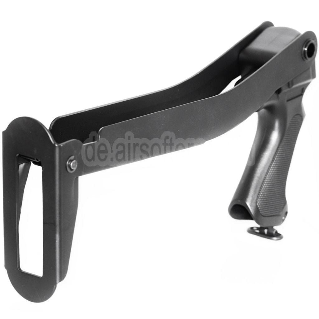 CYMA Metall Klappschaft mit Plastikgriff Geeignet für CYMA M870 Serie Schrotflinte Airsoft Schwarz