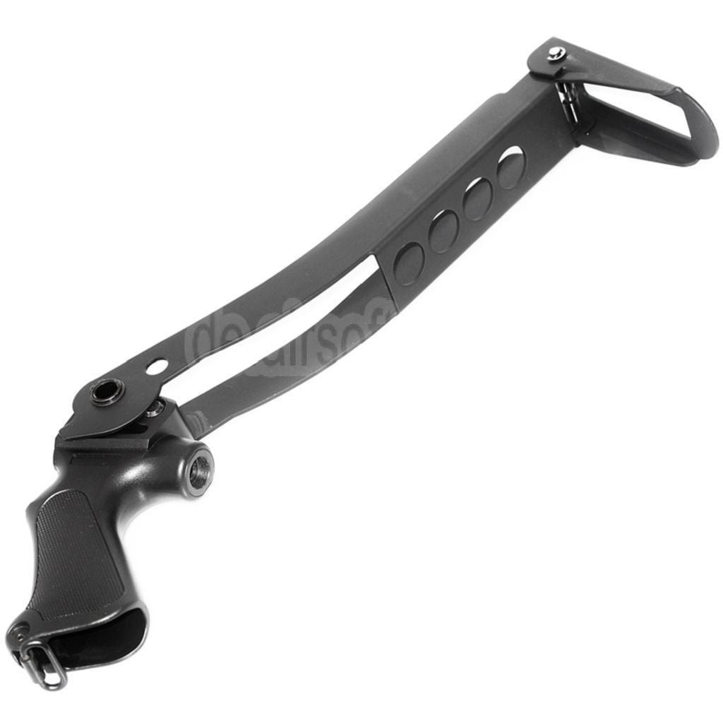 CYMA Metall Klappschaft mit Plastikgriff Geeignet für CYMA M870 Serie Schrotflinte Airsoft Schwarz