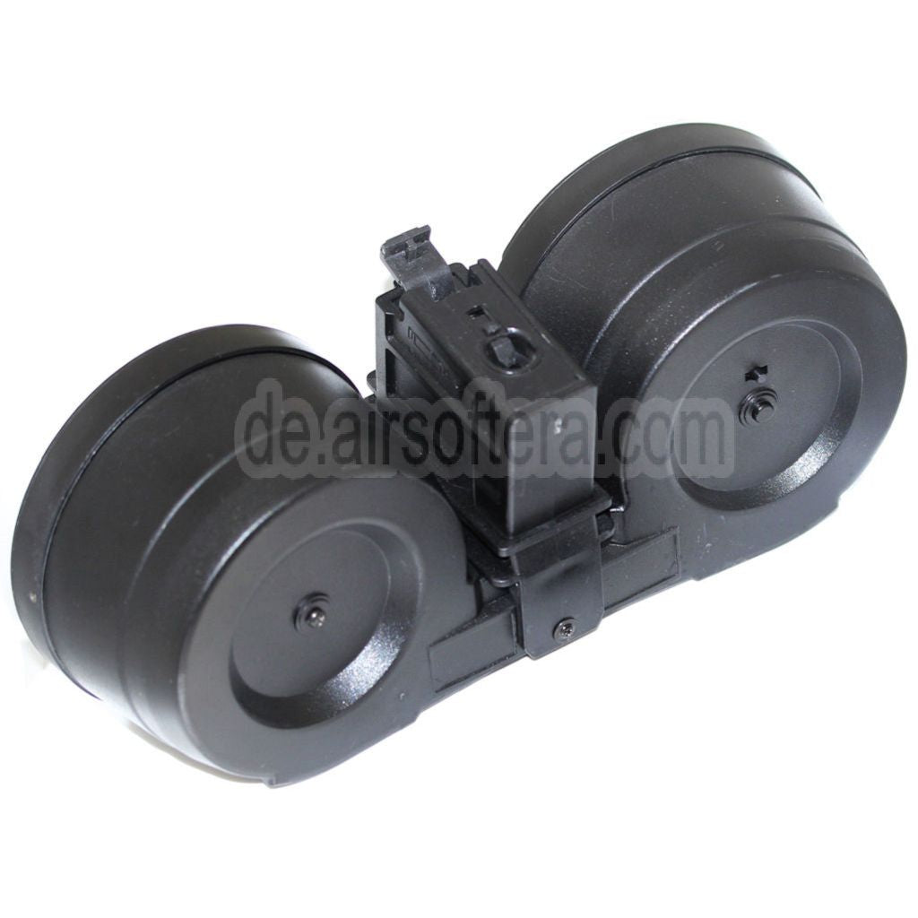 BATTLEAXE 2500rd Elektrisch Trommelmagazin C-Mag Geeignet für G36 Serie AEG Gewehre Airsoft Schwarz