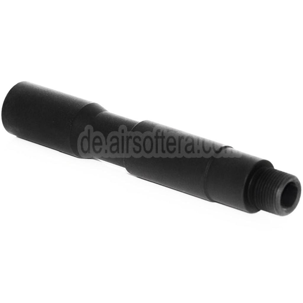 AirsoftEra  4/4.5 Zoll 100mm/115mm Aluminium CQB Äußeres Lauf verlängerungsrohr -14mm CCW Gegen den Uhrzeigersinn AEG GBB Gewehre Schwarz
