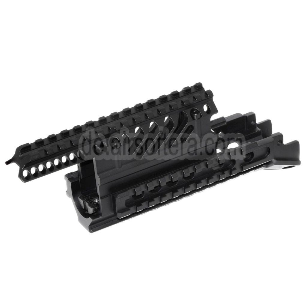 CYMA X47 Aluminum Obere Untere RIS RAS Handschutz Schienen System Geeignet für AK Serie AEG Gewehre Airsoft Schwarz