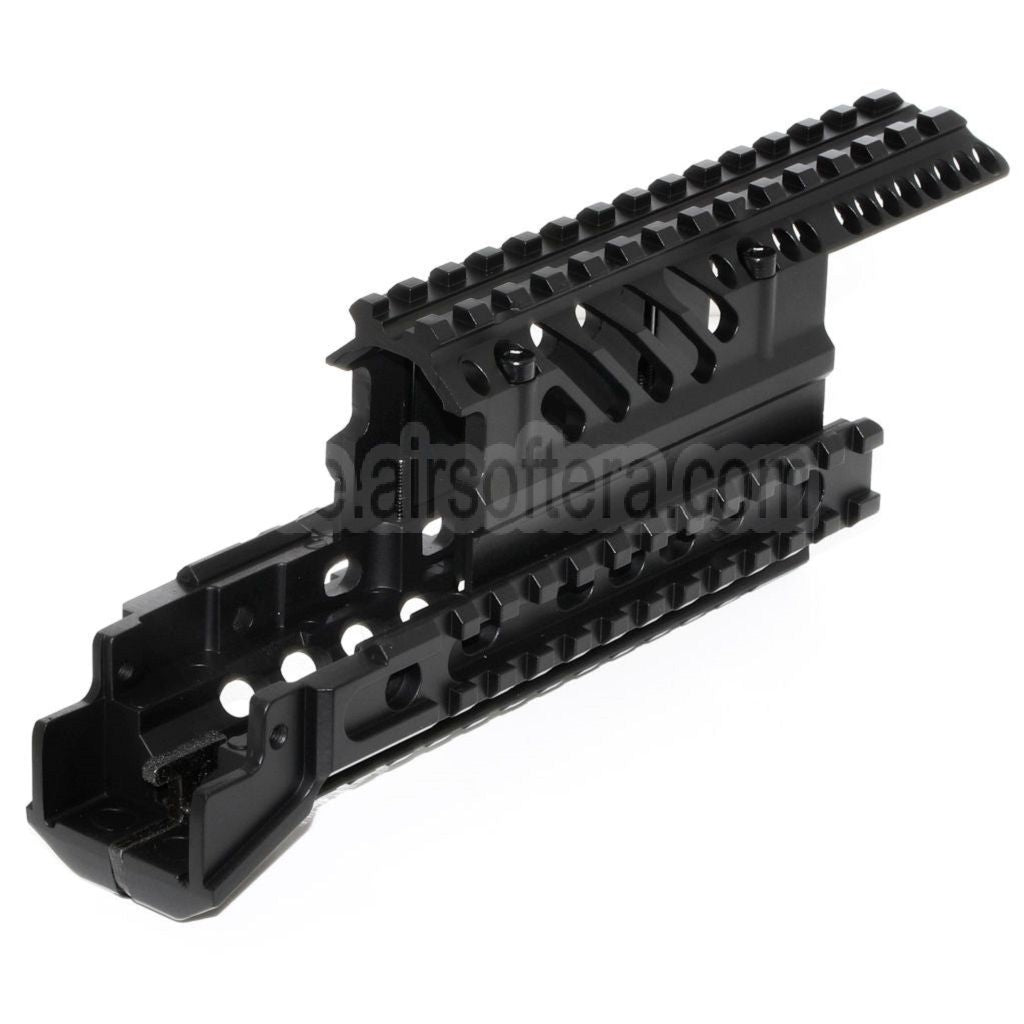 CYMA X47 Aluminum Obere Untere RIS RAS Handschutz Schienen System Geeignet für AK Serie AEG Gewehre Airsoft Schwarz