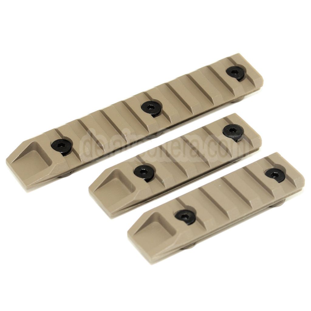 AirsoftEra 3pcs 67mm/67mm/102mm UXR4 Keymod Schienenset Tan