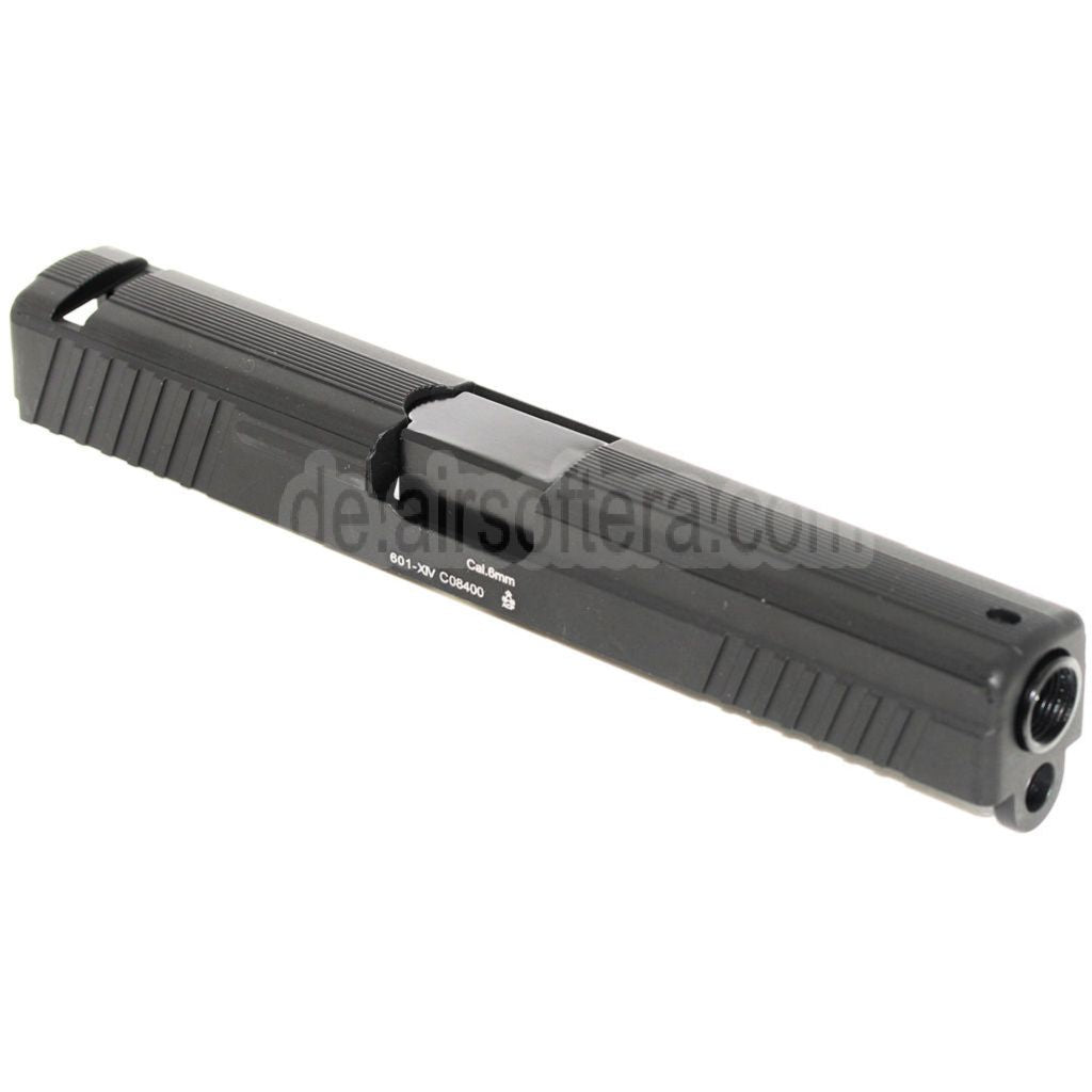 APS Aluminum Schlitten mit Lauf Geeignet für ACP601 / Tokyo Marui G17 GBB Pistolen Airsoft Schwarz