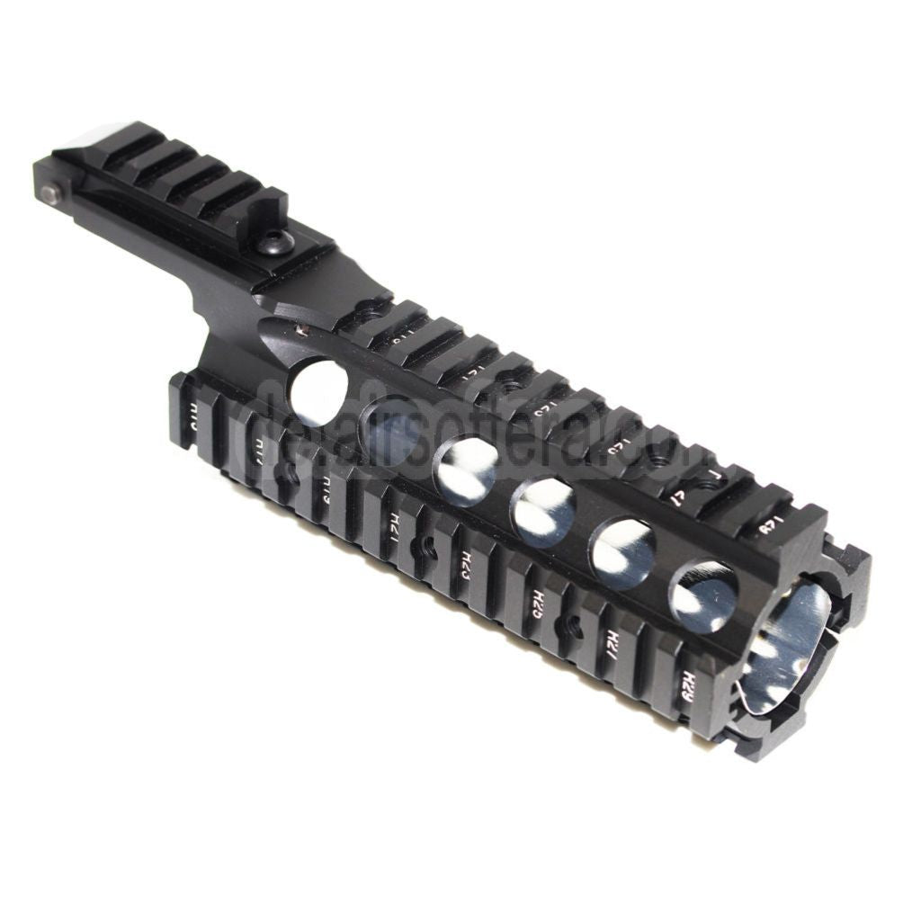 AirsoftEra 210mm CNC Aluminum RAS Keymod Handschutz Schienen System Geeignet für Tokyo Marui WA M4 M16 Serie Gewehre Schwarz
