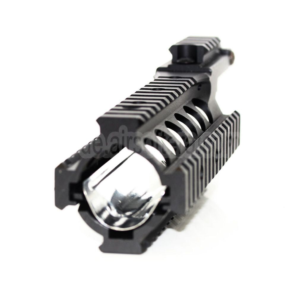 AirsoftEra 210mm CNC Aluminum RAS Keymod Handschutz Schienen System Geeignet für Tokyo Marui WA M4 M16 Serie Gewehre Schwarz
