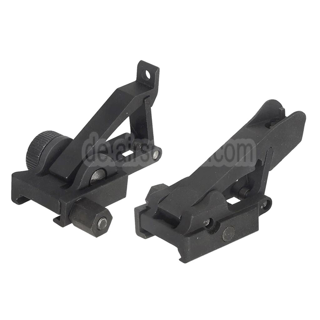 AirsoftEra Metall Mangone Hochklappen Korn Kimme Geeignet für 20mm Picatinny Schiene Gewehre