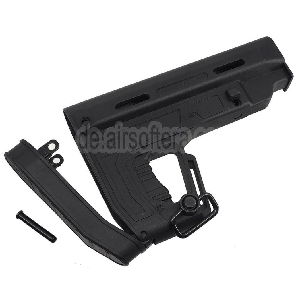 APS Poly Fiber RS1 Typ 1 Gewehrschaft Geeignet für M4 M16 Serie AEG Gewehre Airsoft Schwarz