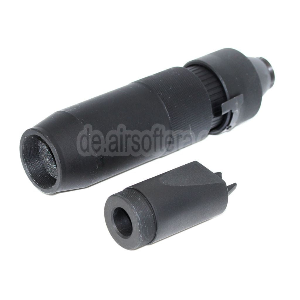5KU PBS-4 Schalldämpfer Geeignet für -14mm CCW Gegen den Uhrzeigersinn Lauf AK Serie Gewehre Airsoft Schwarz
