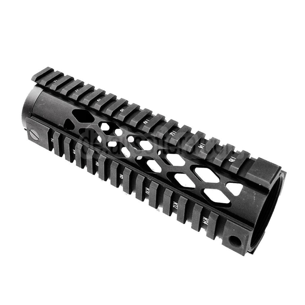 5KU Diamond Serie Karabiner RAS Handschutz Schienen System Geeignet für M4 M16 Serie AEG GBB Gewehre Airsoft Schwarz