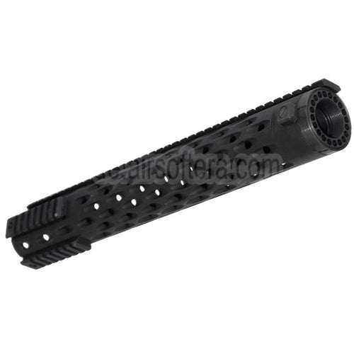 5KU 380mm TJ Competition Stil Free Float Handschutz 4-Seiten Schienen System Geeignet für M4 M16 Serie AEG GBB Gewehre Airsoft Schwarz