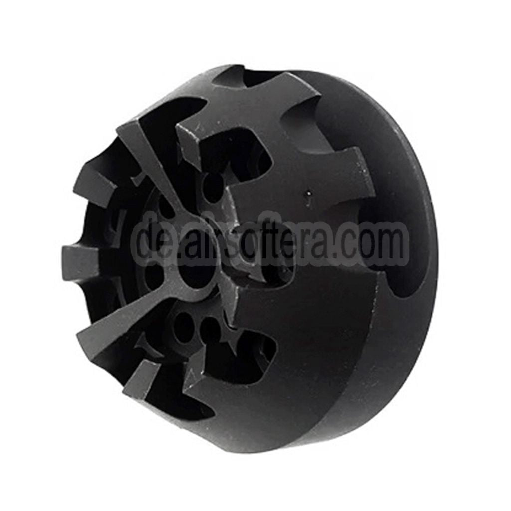 5KU Aluminum Cookie Cutter Comp Mündungsfeuerdämpfer Typ-2 Geeignet für -14mm CCW Gegen den Uhrzeigersinn Lauf Gewehre Airsoft Schwarz