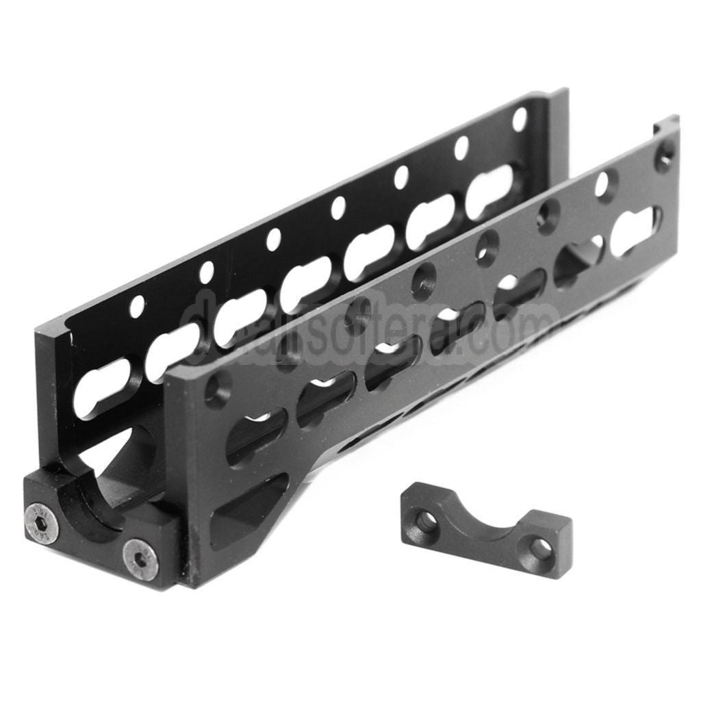 5KU 155mm Alfa Untere Handschutz Schienen System Geeignet für GHK LCT INOKASU D-BOYS Tokyo Marui AK Serie AEG Gewehre Airsoft Schwarz