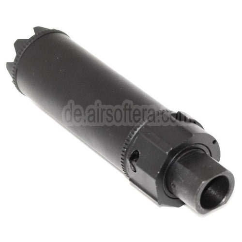 5KU Socom Mini Monster QD Schalldämpfer mit Mündungsfeuerdämpfer Geeignet für -14mm CCW Gegen den Uhrzeigersinn Lauf Gewehre Airsoft Schwarz