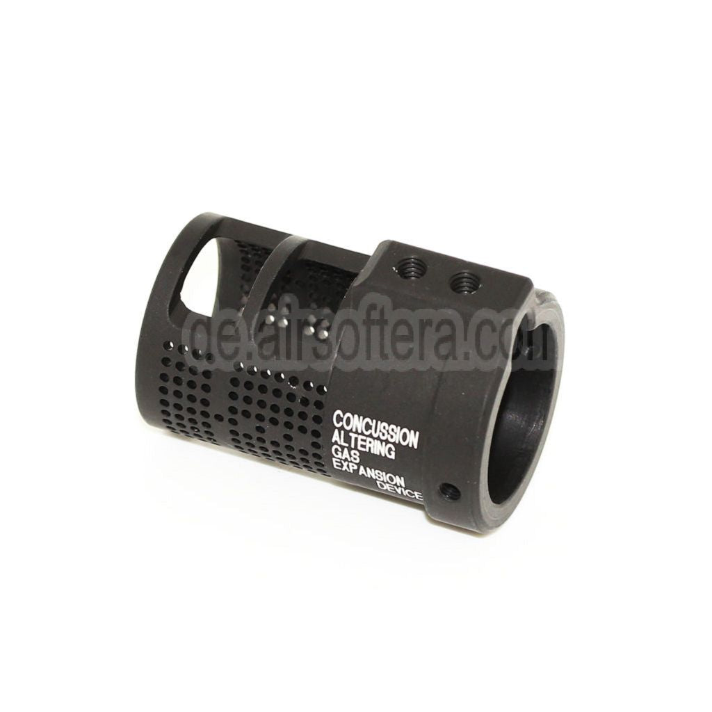 5KU Aluminum CAGE Blast Diverter Mündungsfeuerdämpfer Geeignet für -14mm CCW Gegen den Uhrzeigersinn Lauf Gewehre Airsoft Schwarz