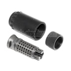 5KU 7.62 Taper Mount Flash Comp und Blast Shield Mündungsfeuerdämpfer Geeignet für -14mm CCW Gegen den Uhrzeigersinn Lauf Gewehre Airsoft Schwarz