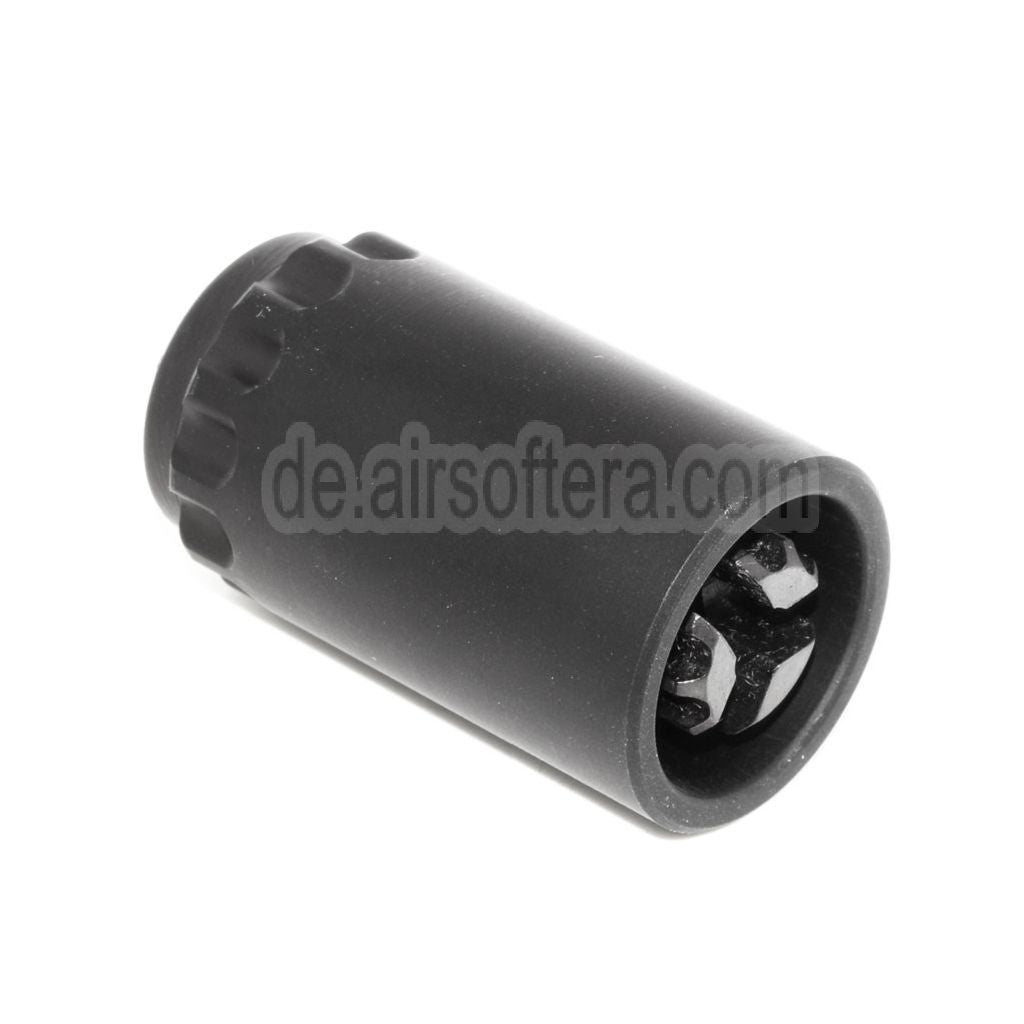 5KU 7.62 Taper Mount Flash Comp und Blast Shield Mündungsfeuerdämpfer Geeignet für -14mm CCW Gegen den Uhrzeigersinn Lauf Gewehre Airsoft Schwarz