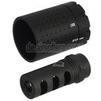 5KU Aluminum Ferfrans Modular Mündungsbremse CRD Feuerdämpfer -14mm CCW Gewinde gegen den Uhrzeigersinn