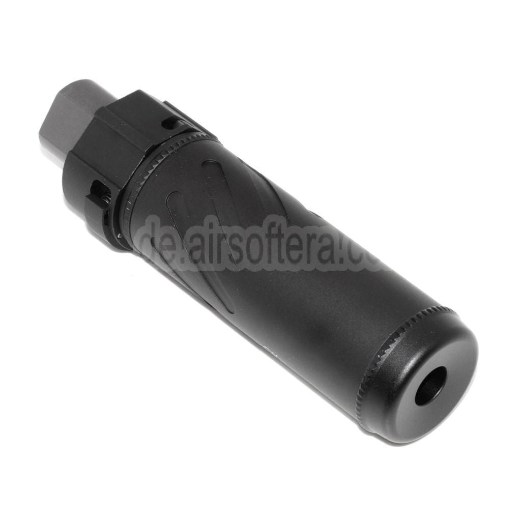 5KU 128mm/149mm SOCOM556 Mini QD Schalldämpfer B mit Mündungsfeuerdämpfer Geeignet für -14mm CCW Gegen den Uhrzeigersinn Lauf Gewehre Airsoft Schwarz