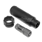 5KU 128mm/149mm SOCOM556 Mini QD Schalldämpfer B mit Mündungsfeuerdämpfer Geeignet für -14mm CCW Gegen den Uhrzeigersinn Lauf Gewehre Airsoft Schwarz