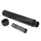 5KU 249mm SOCOM762 SS QD Schalldämpfer A mit Mündungsfeuerdämpfer Geeignet für -14mm CCW Gegen den Uhrzeigersinn Lauf Gewehre Airsoft Schwarz