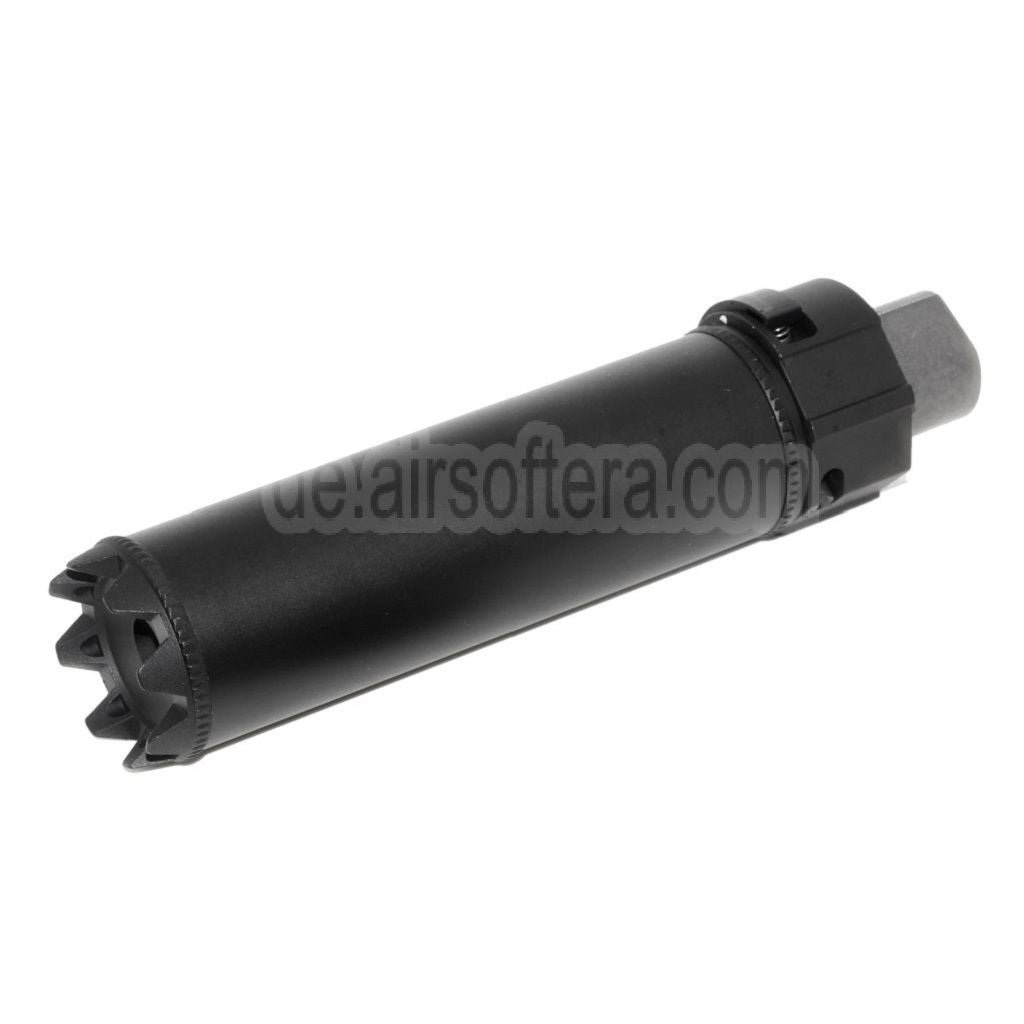 5KU 175mm SOCOM RC Monster QD Schalldämpfer mit Mündungsfeuerdämpfer Geeignet für -14mm CCW Gegen den Uhrzeigersinn Lauf Gewehre Airsoft Schwarz