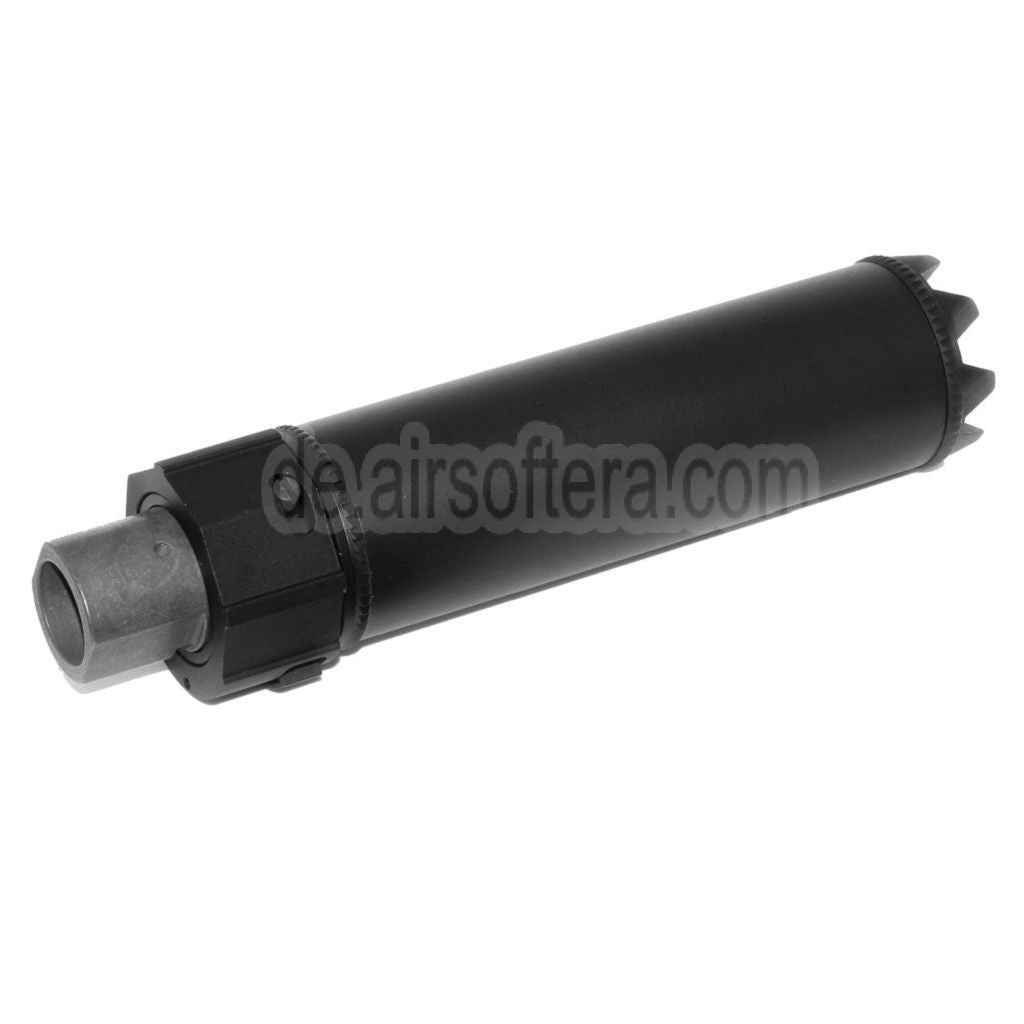 5KU 175mm SOCOM RC Monster QD Schalldämpfer mit Mündungsfeuerdämpfer Geeignet für -14mm CCW Gegen den Uhrzeigersinn Lauf Gewehre Airsoft Schwarz