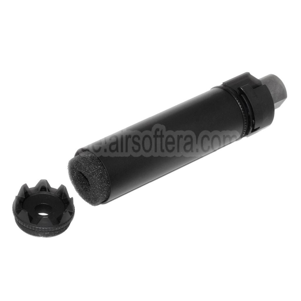 5KU 175mm SOCOM RC Monster QD Schalldämpfer mit Mündungsfeuerdämpfer Geeignet für -14mm CCW Gegen den Uhrzeigersinn Lauf Gewehre Airsoft Schwarz