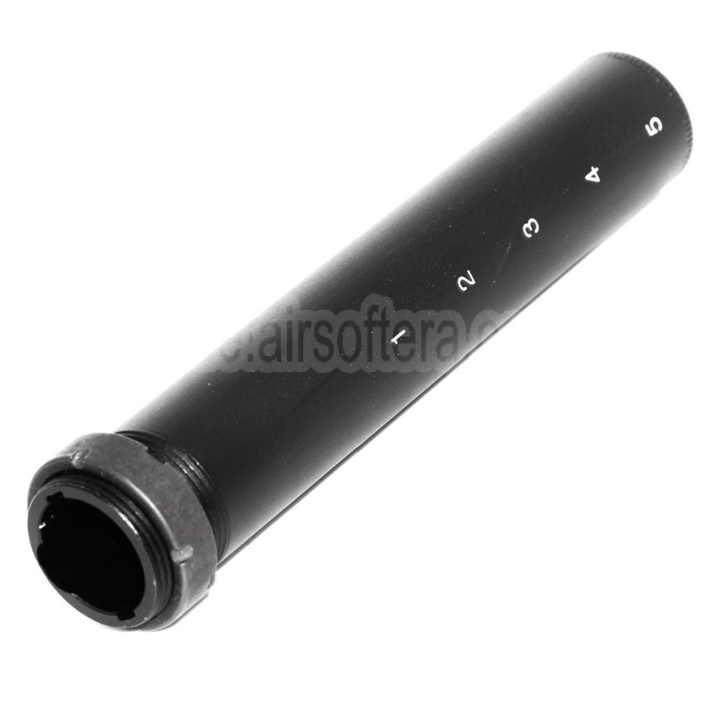 5KU 5-Positions Schaft Pufferrohr Geeignet für M4 M16 Serie AEG Gewehre Airsoft Schwarz
